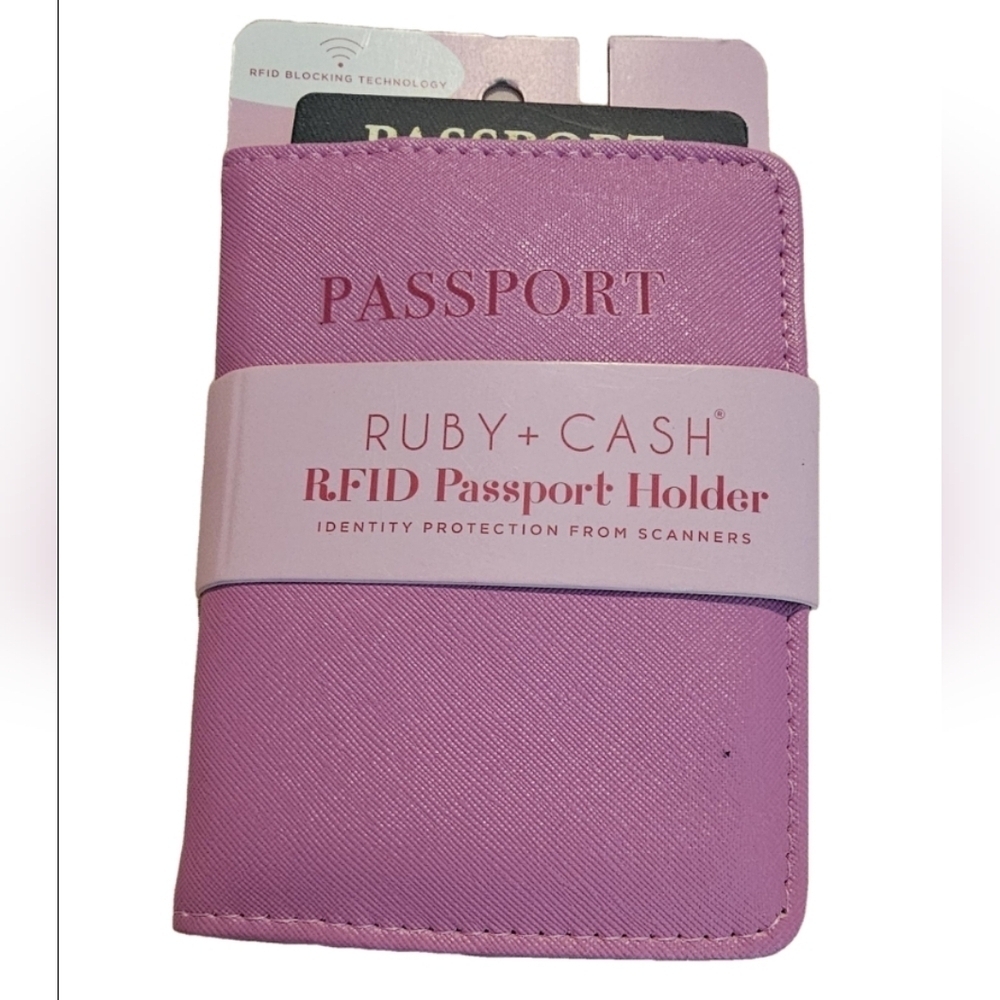 Ruby + Cash Pink RFID Passport Holder Unisex